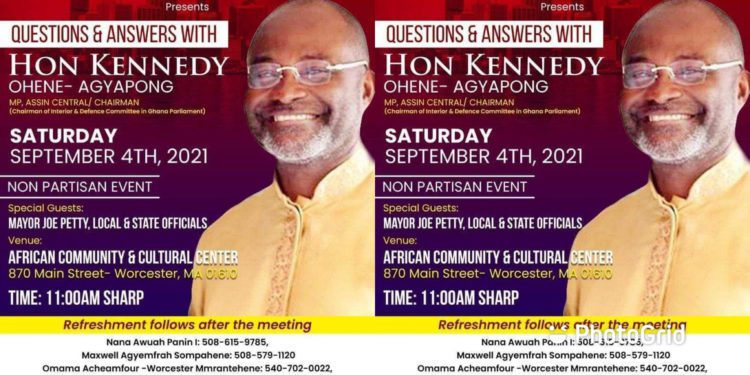 Worcester Mayor Not Attending Town Hall Meeting Meant to cleanse Kennedy Agyapong of his suspected Crimes