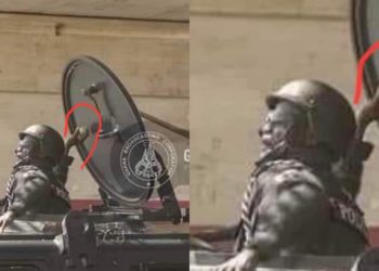 IGP Dampare Boy Spotted Throwing Stones at Demonstrators