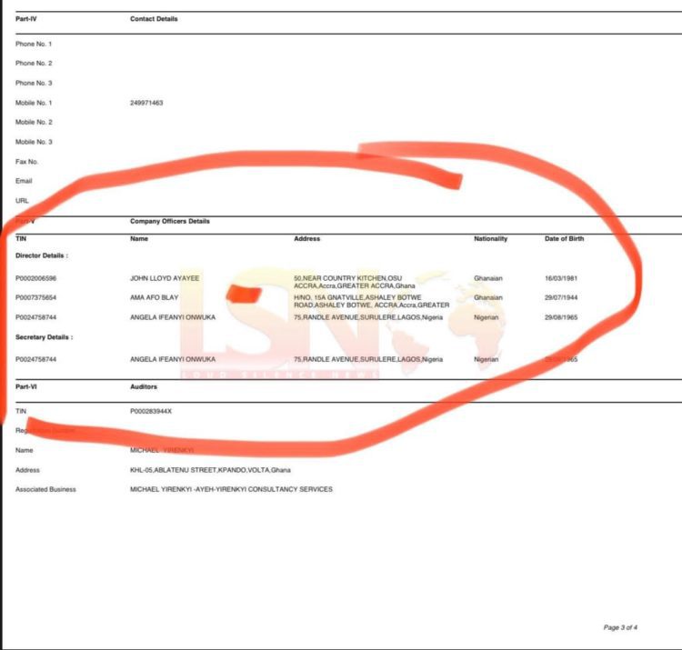 Documents of Ursula Owusu’s Theft as Communication Minister