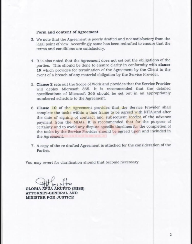 Documents of Ursula Owusu’s Theft as Communication Minister