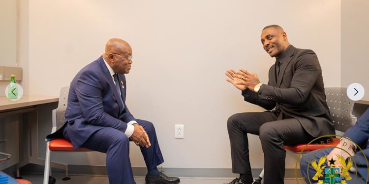 Nana Addo Sits in a break room on a fast food joint chair as he awaits his turn to speak at the US-AFRICA SUMMIT held in Washington DC.