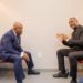 Nana Addo Sits in a break room on a fast food joint chair as he awaits his turn to speak at the US-AFRICA SUMMIT held in Washington DC.