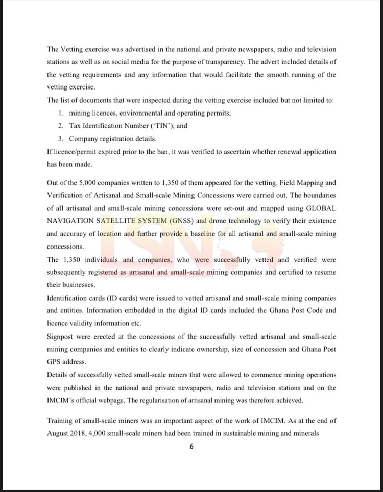 Documents: Jubilee House Galamsey Gangs