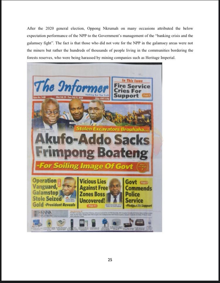 Documents: Jubilee House Galamsey Gangs