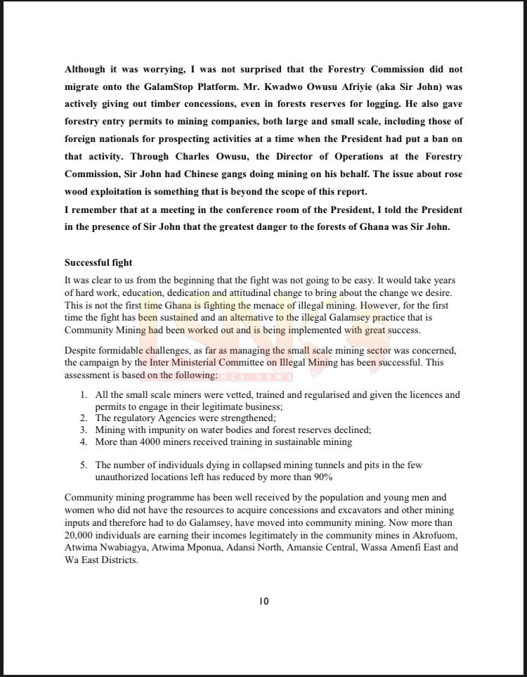 Documents: Jubilee House Galamsey Gangs