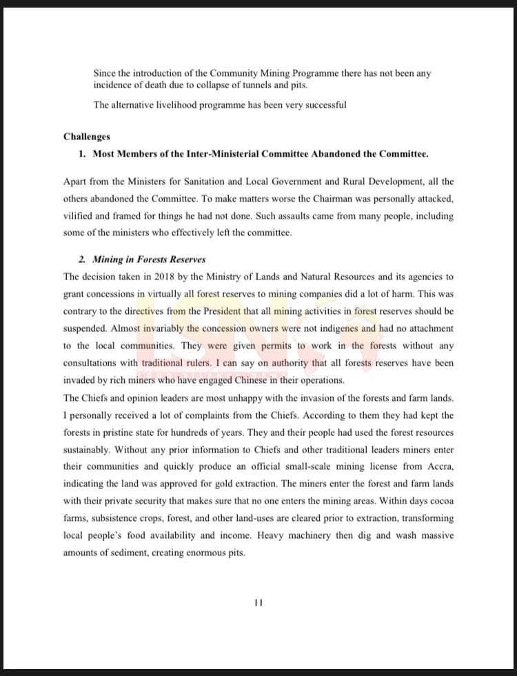 Documents: Jubilee House Galamsey Gangs