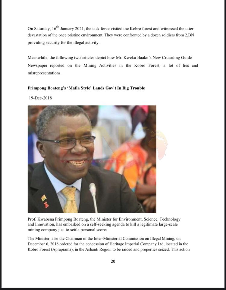 Documents: Jubilee House Galamsey Gangs