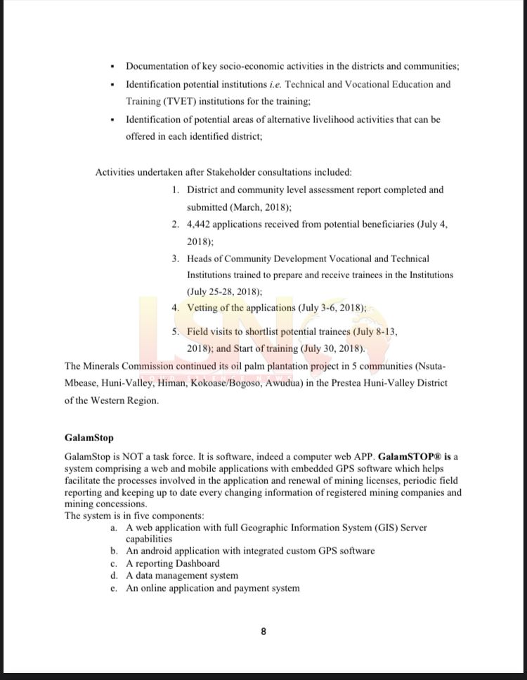 Documents: Jubilee House Galamsey Gangs